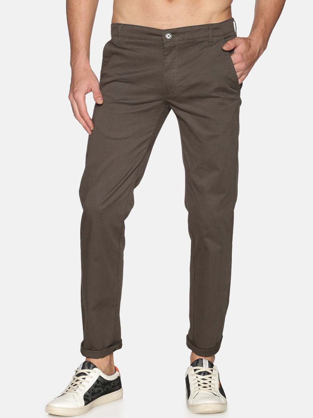 

Chennis Men Brown Slim Fit Chinos Trousers