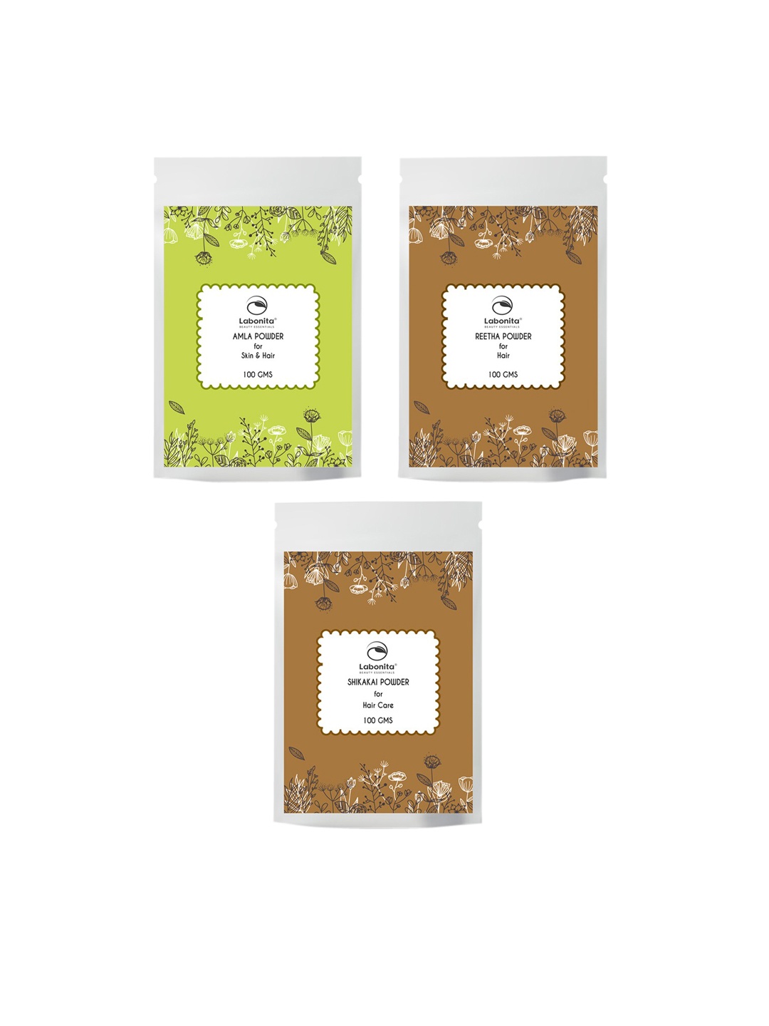 

Labonita Pack of 3 Powders for Skin & Hair 300gm, Na