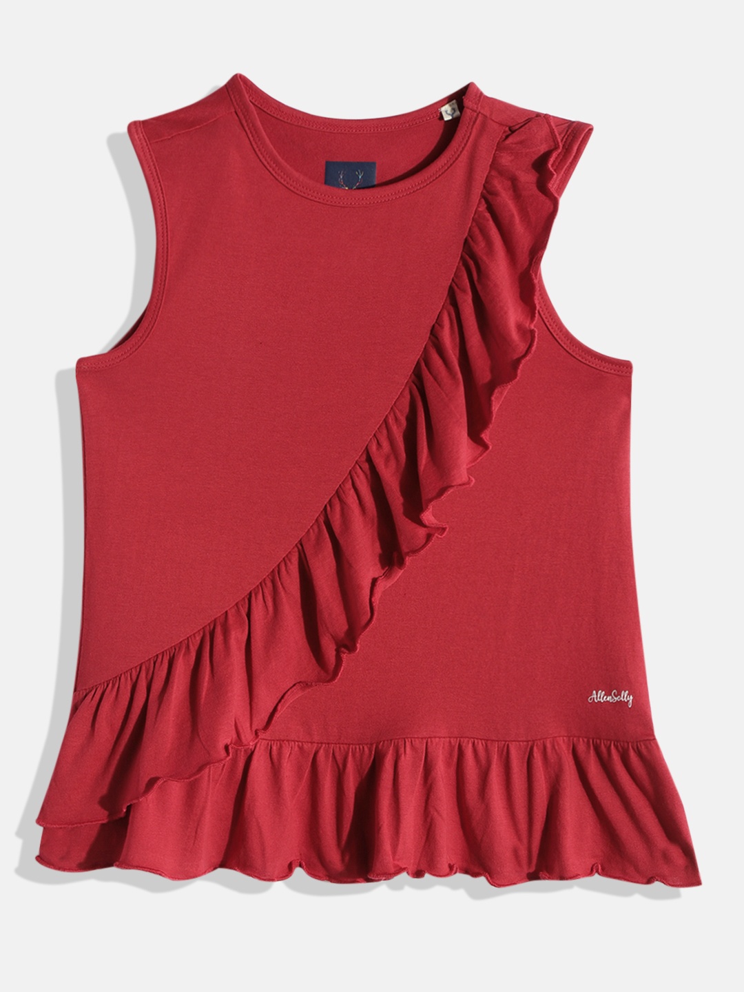 

Allen Solly Junior Red Ruffles Peplum Top