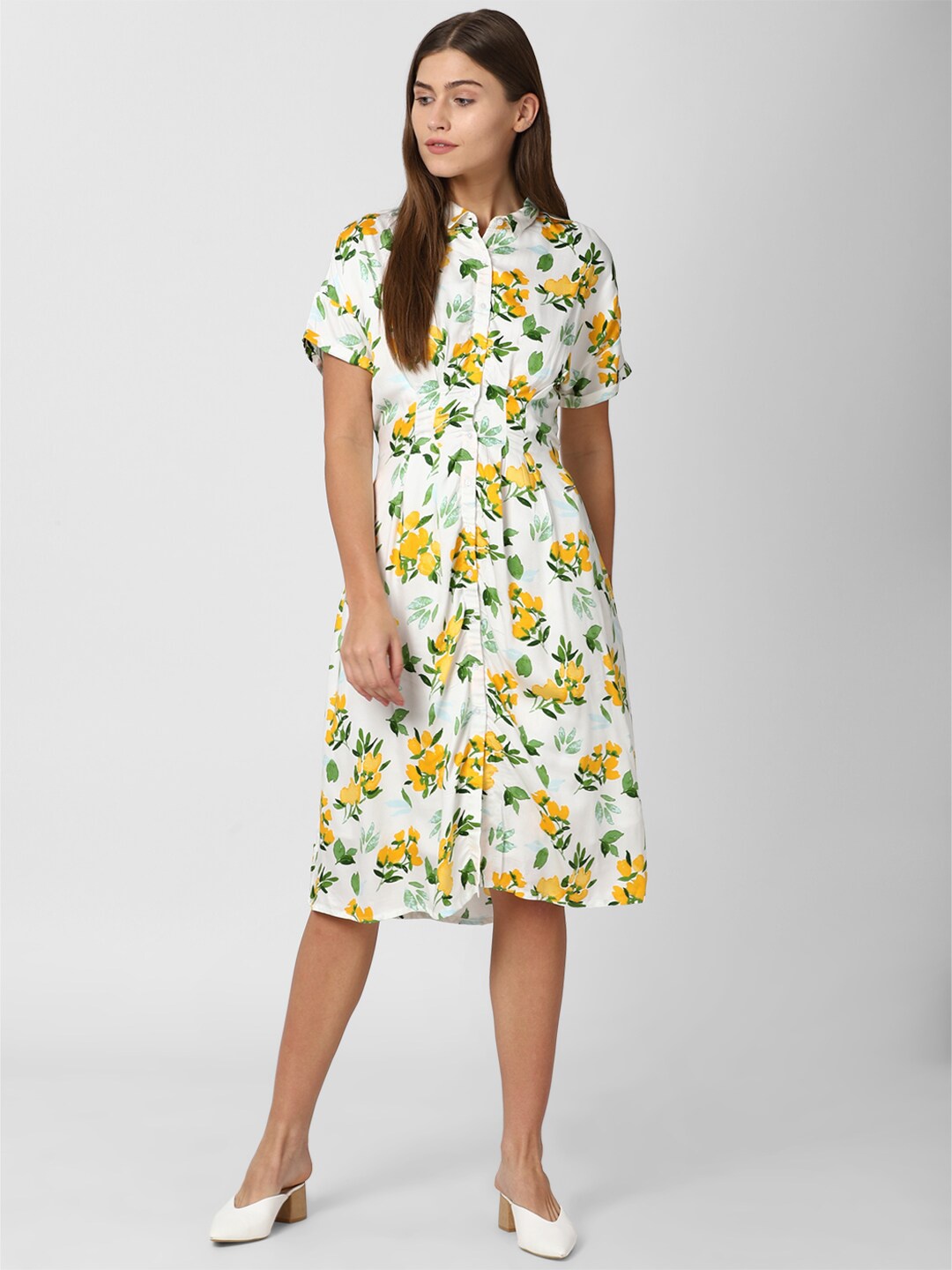 

Van Heusen Woman Women White Floral Print Fit & Flare Dress