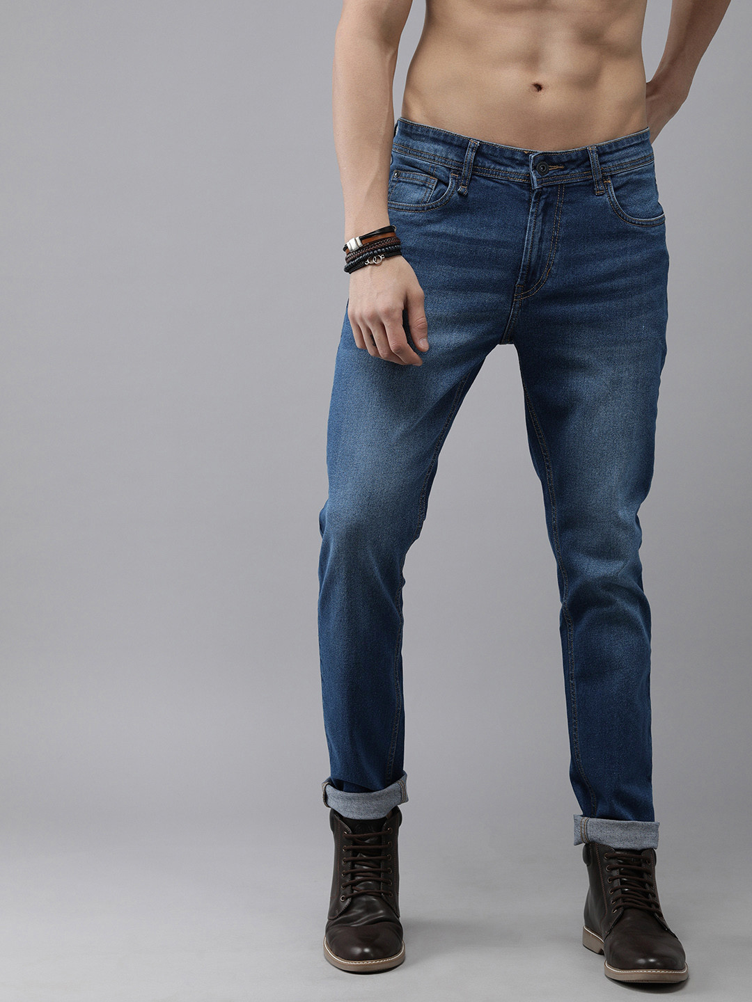 

Roadster Men Blue Skinny Fit Light Fade Mid Rise Stretchable Jeans