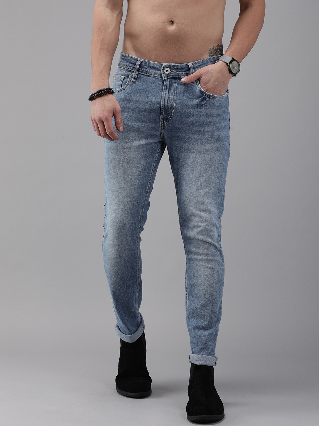 

Roadster Men Blue Skinny Fit Light Fade Stretchable Jeans