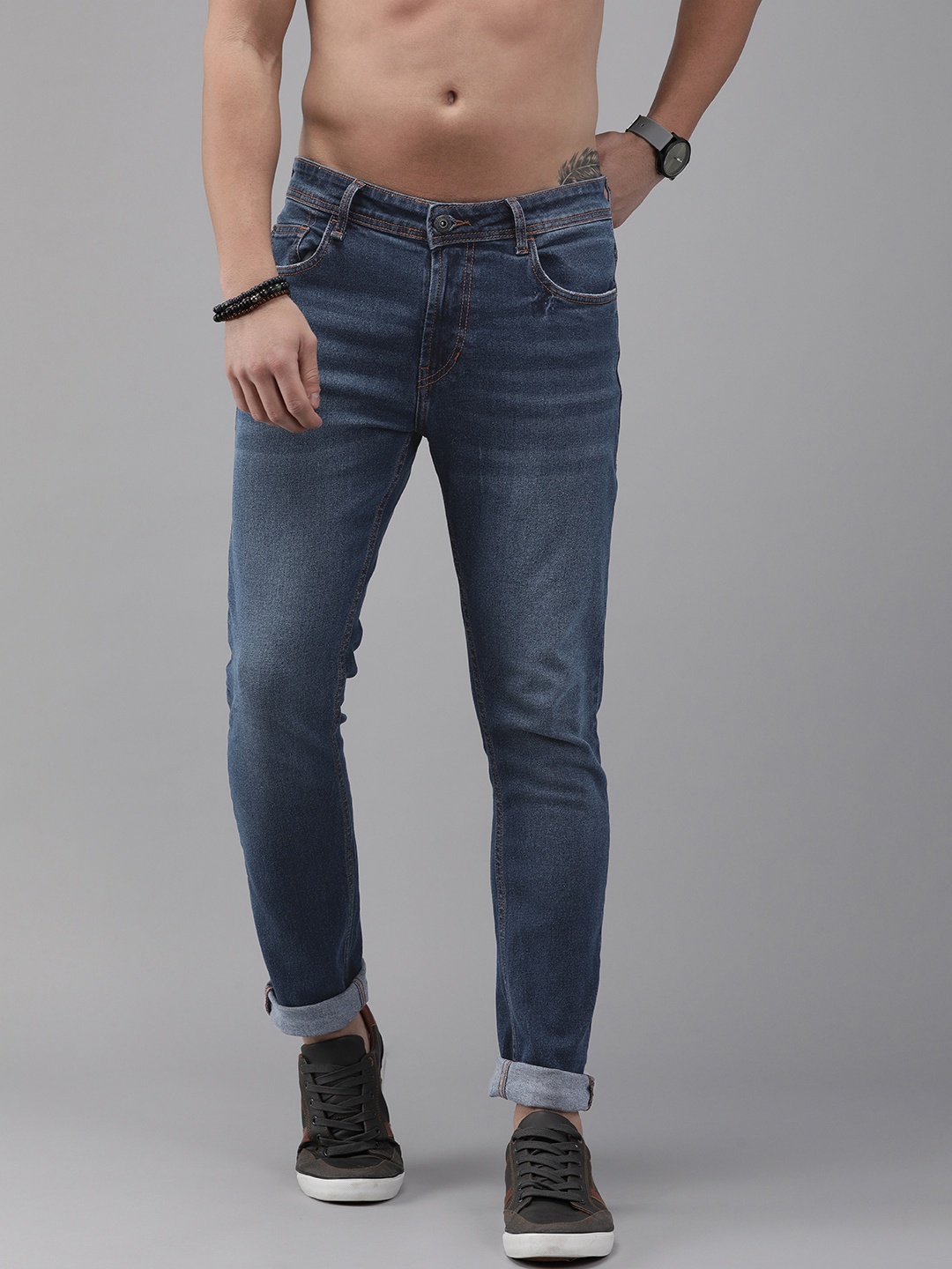 

Roadster Men Blue Skinny Fit Light Fade Stretchable Jeans