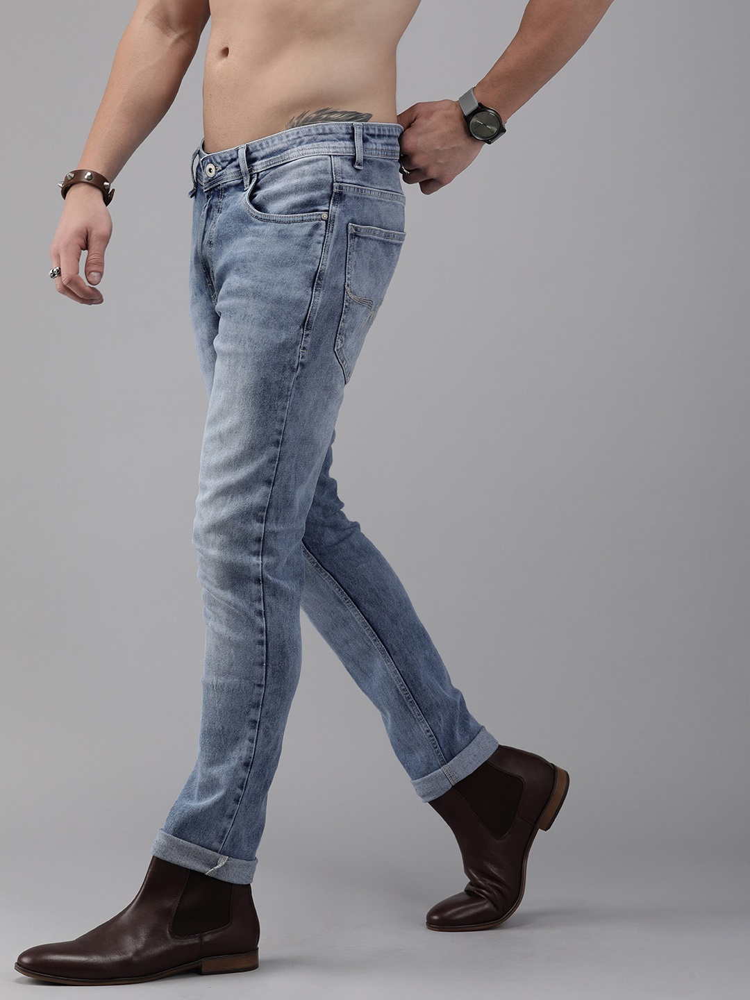 

Roadster Men Blue Skinny Fit Light Fade Stretchable Jeans