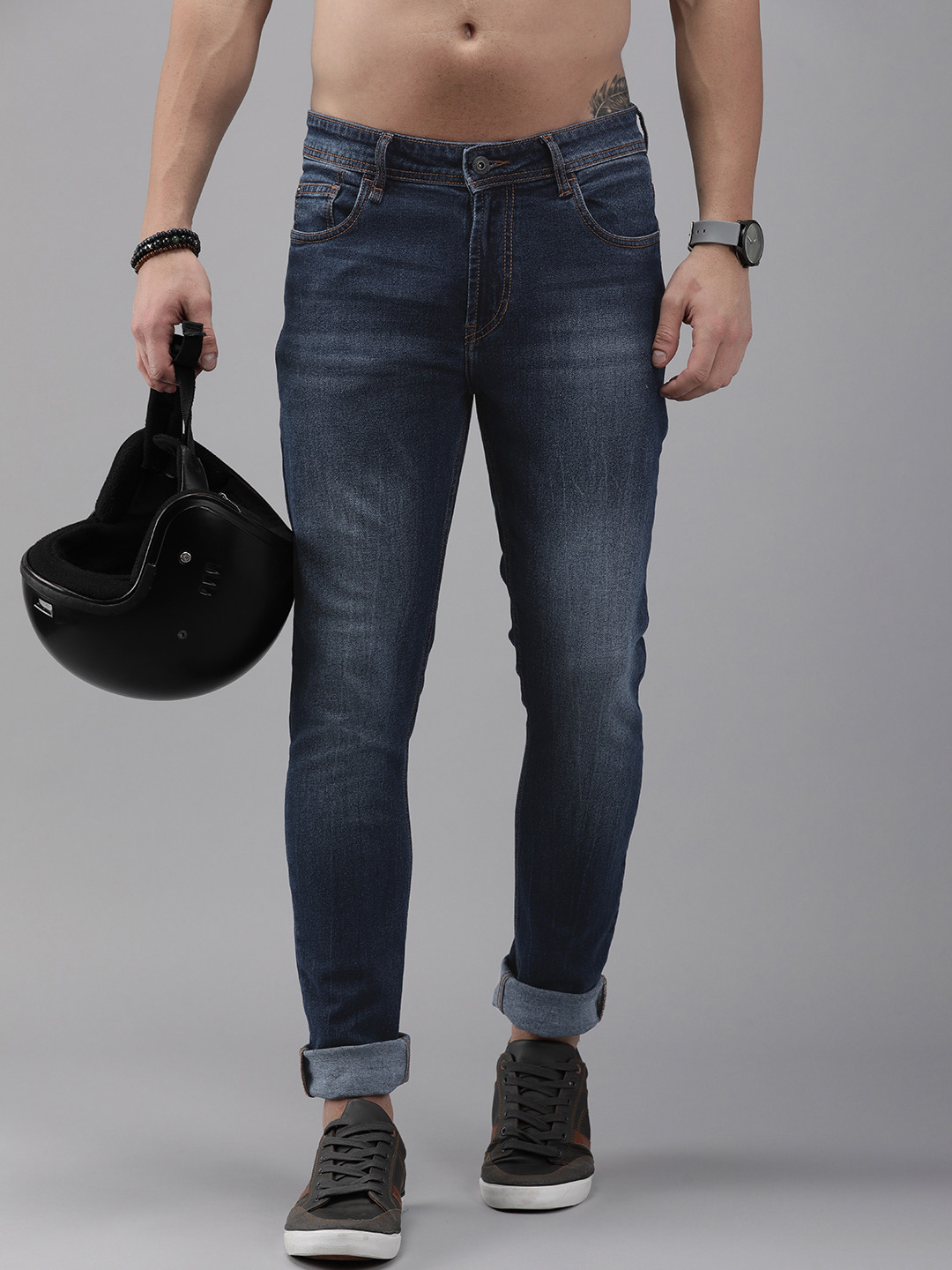 

Roadster Men Blue Skinny Fit Light Fade Stretchable Jeans