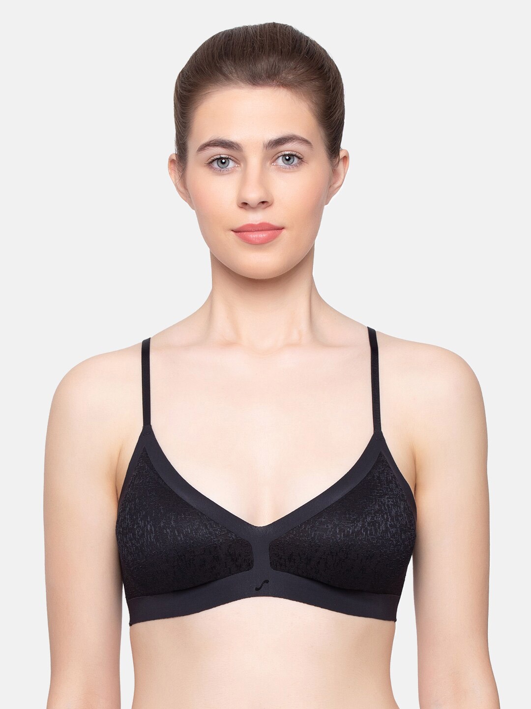 

Sloggi Black Heavily Padded Non Wired Anti-Odour No Sag Lace Bra
