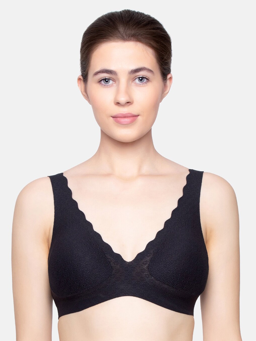 

Sloggi Black Seamless Removable Padding Anti Odour Bralette Bra