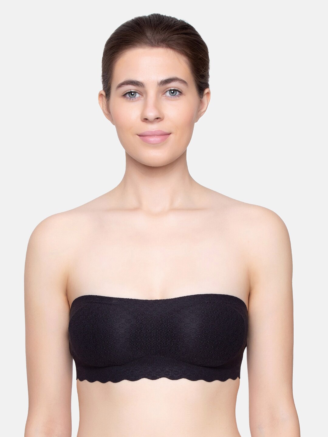 

Sloggi Black Removable Padding Non-Wired Bandeau Bra