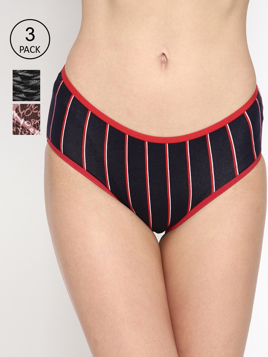 

Skidlers Women Pack of 3 Assorted Hipster Briefs BRIEF-SKD-45-BLACK-43-PEACH-44-RED-COMBO