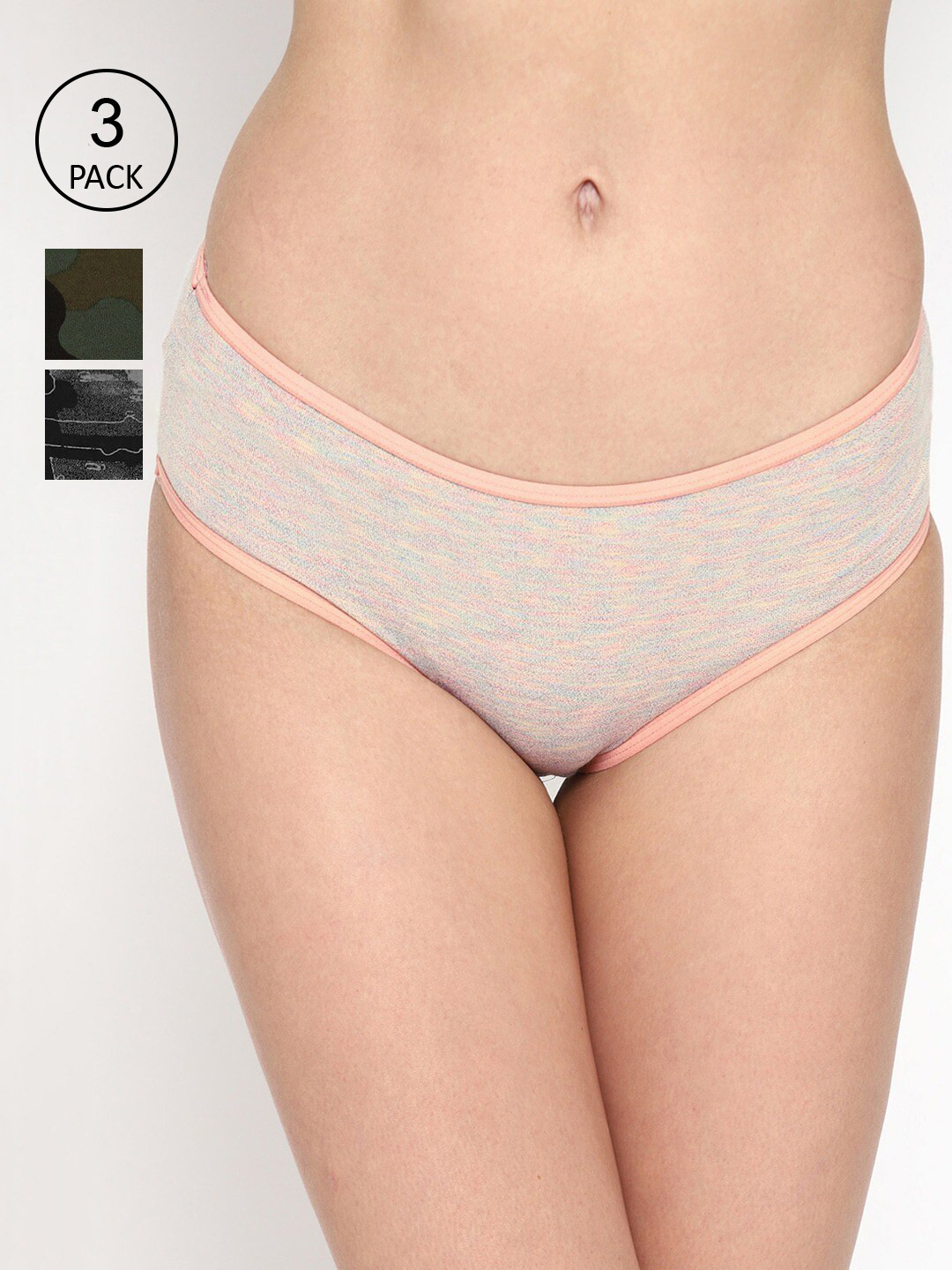 

Skidlers Women Pack Of 3 Hipster Briefs, Green
