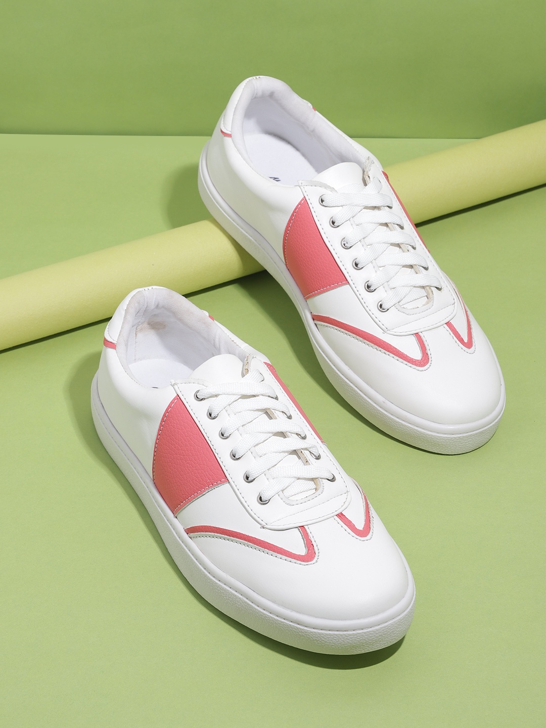 

Mast & Harbour Women Colourblocked Sneakers, White