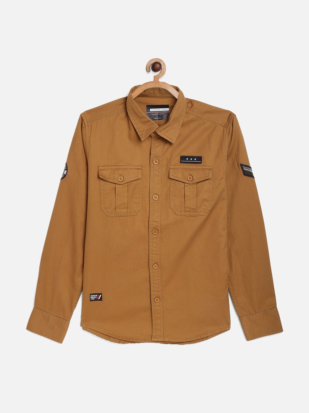 

Octave Boys Khaki Solid Cotton Regular Fit Casual Shirt