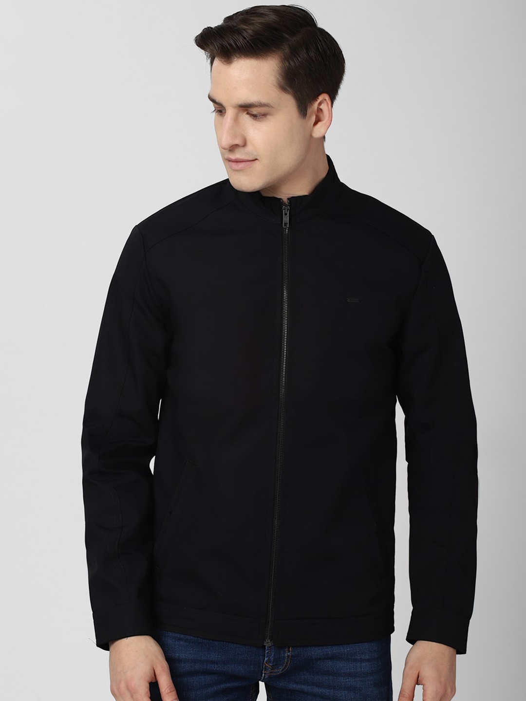 

Peter England Casuals Men Black Bomber Jacket