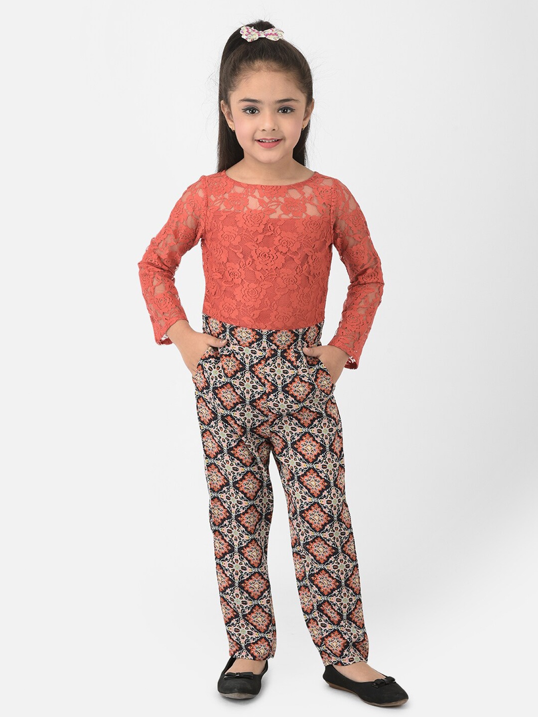 

Eavan Girls Rust & Brown Basic Jumpsuit