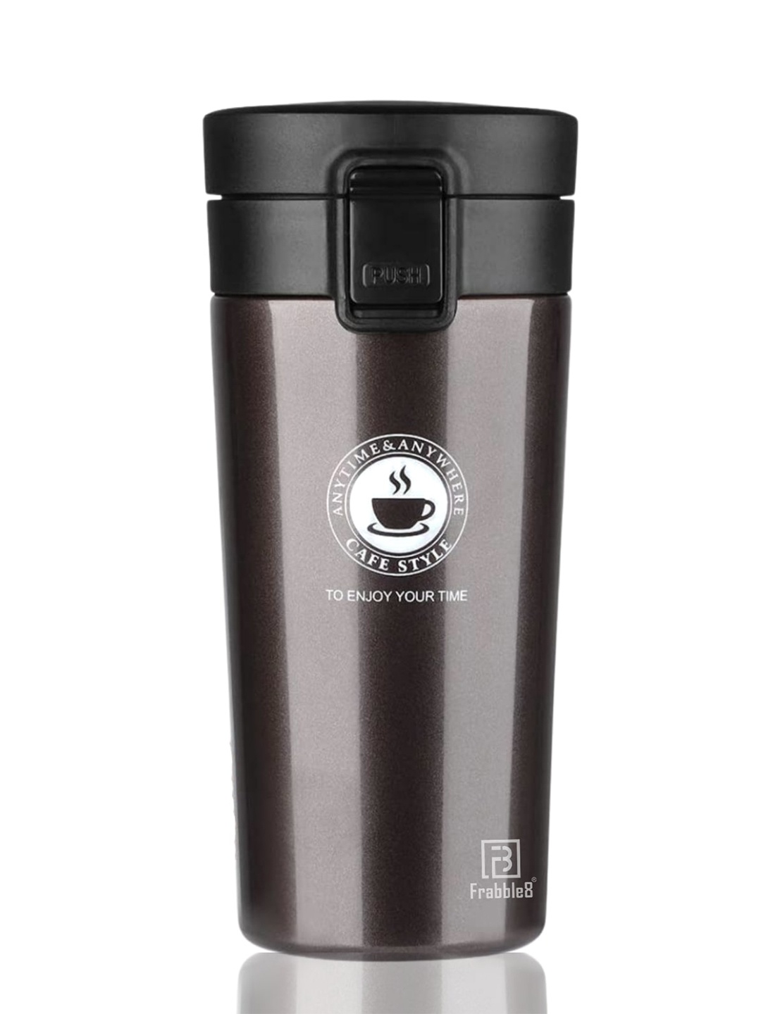 

Frabble8 Black Printed Stainless Steel Vaccum Insulated 300ml Thermo Coffee Mug