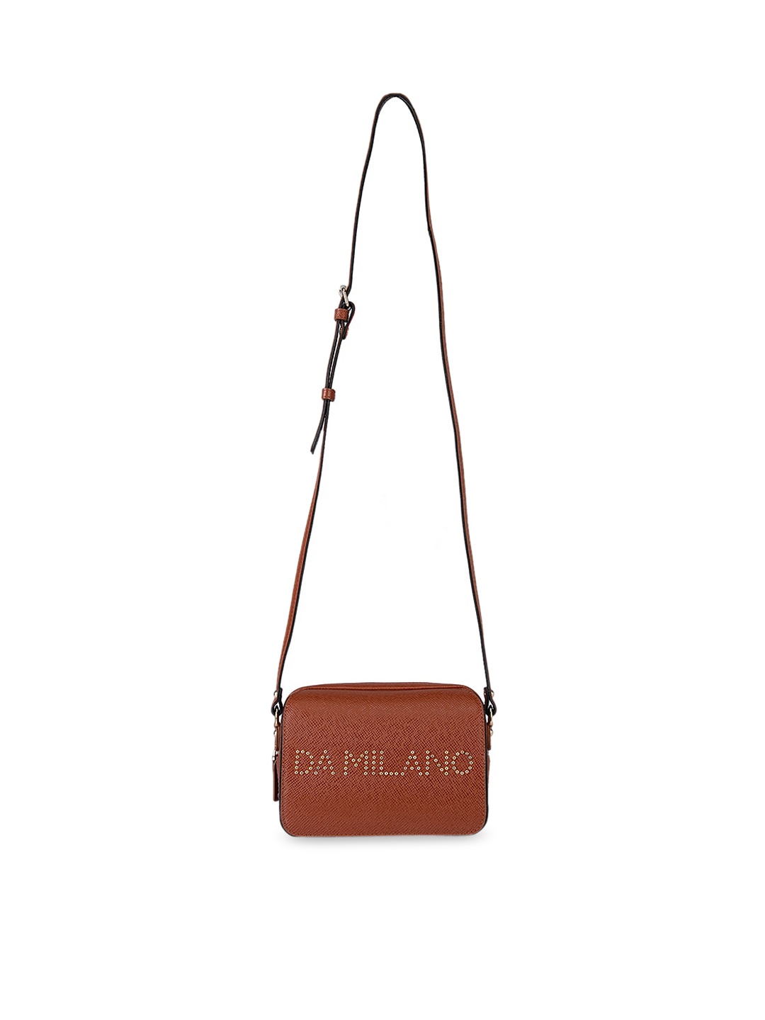 

Da Milano Orange Leather Sling Bag