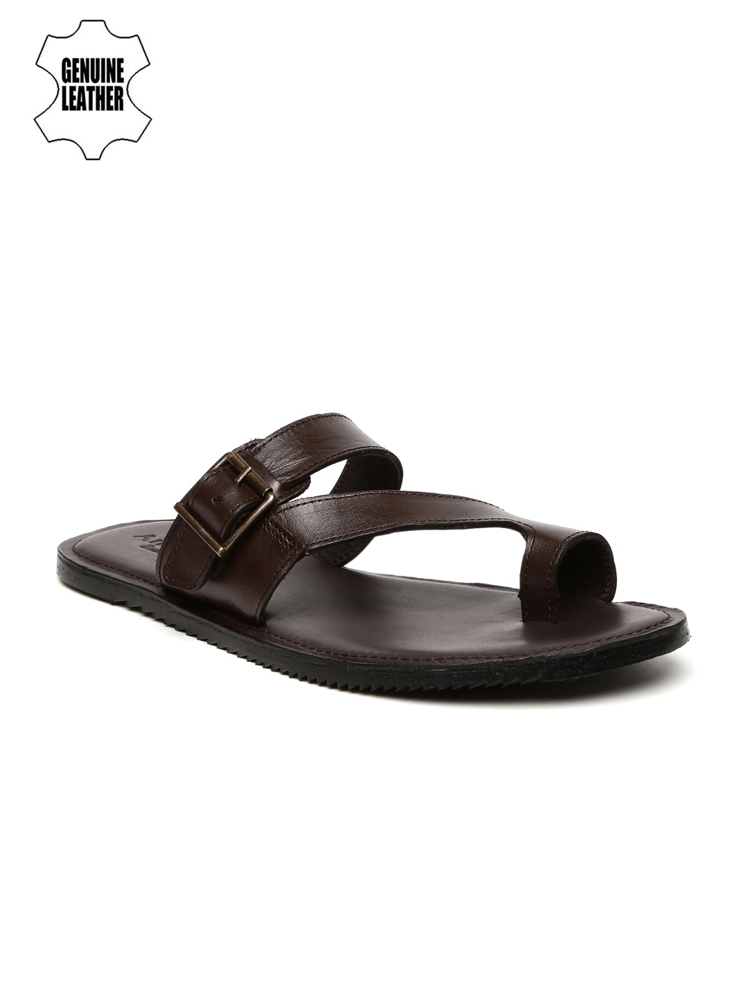 

Amster Men Coffee Brown Genuine Leather Sandals