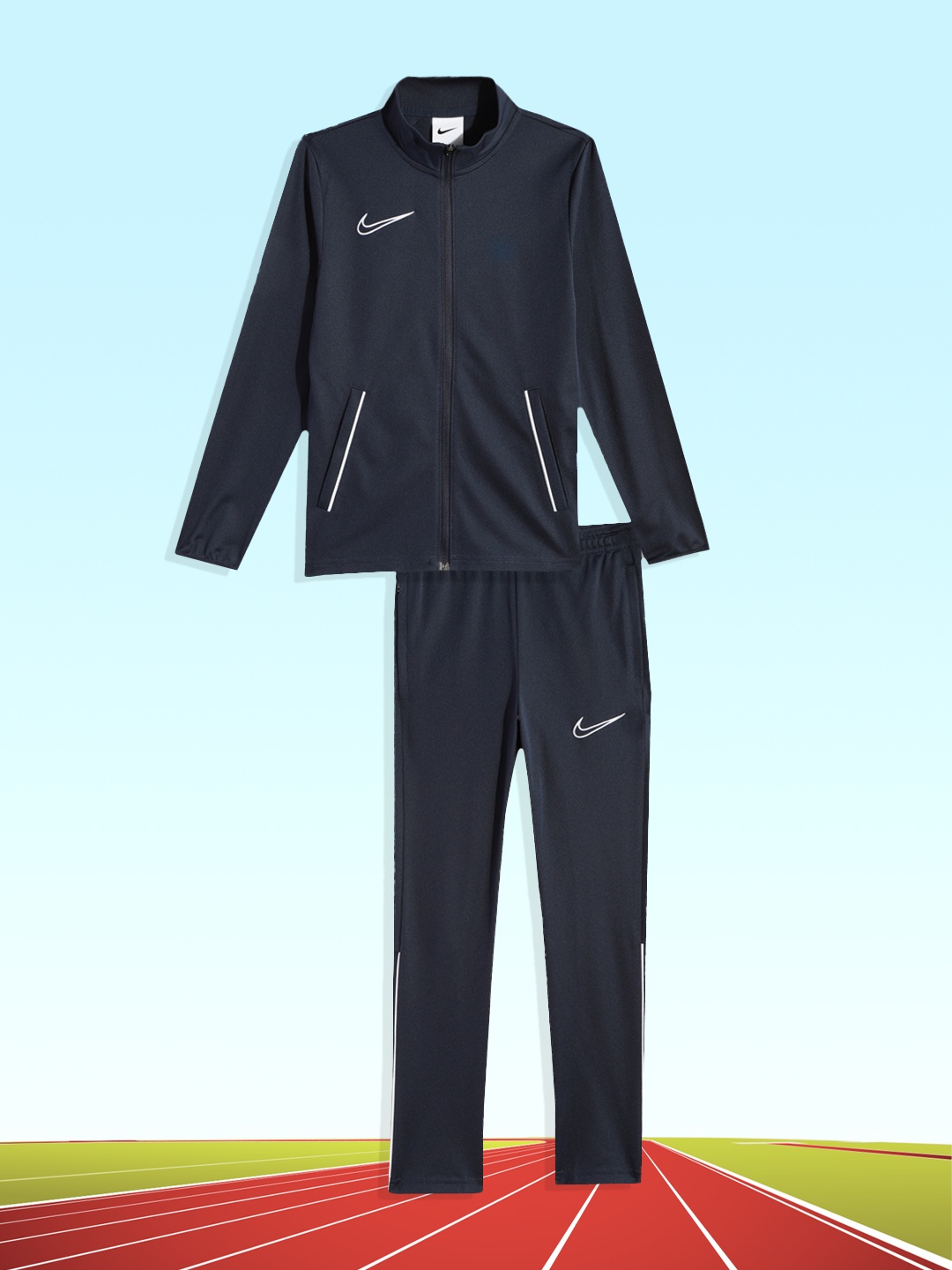 

Nike Kids Navy Blue Solid ACD21 Dri-Fit Tracksuit
