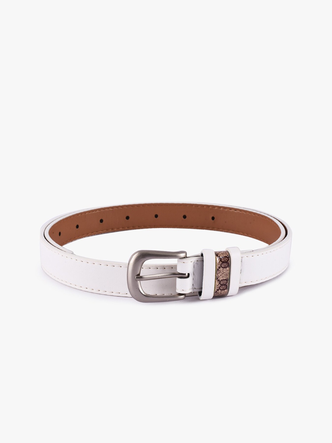 

BuckleUp Women White Solid Belt