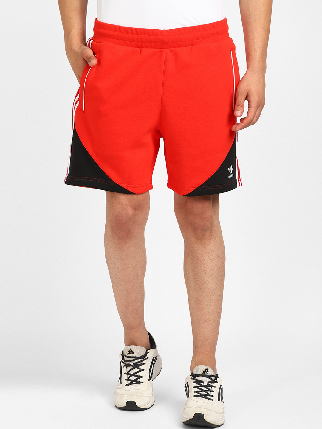 

ADIDAS Originals Men Red Cotton Sports Shorts