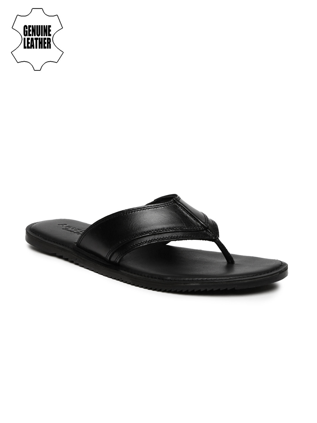 

Amster Men Black Genuine Leather Sandals