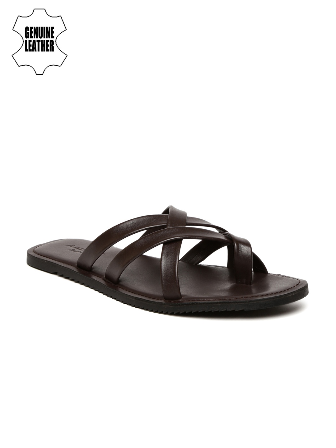 

Amster Men Brown Genuine Leather Sandals
