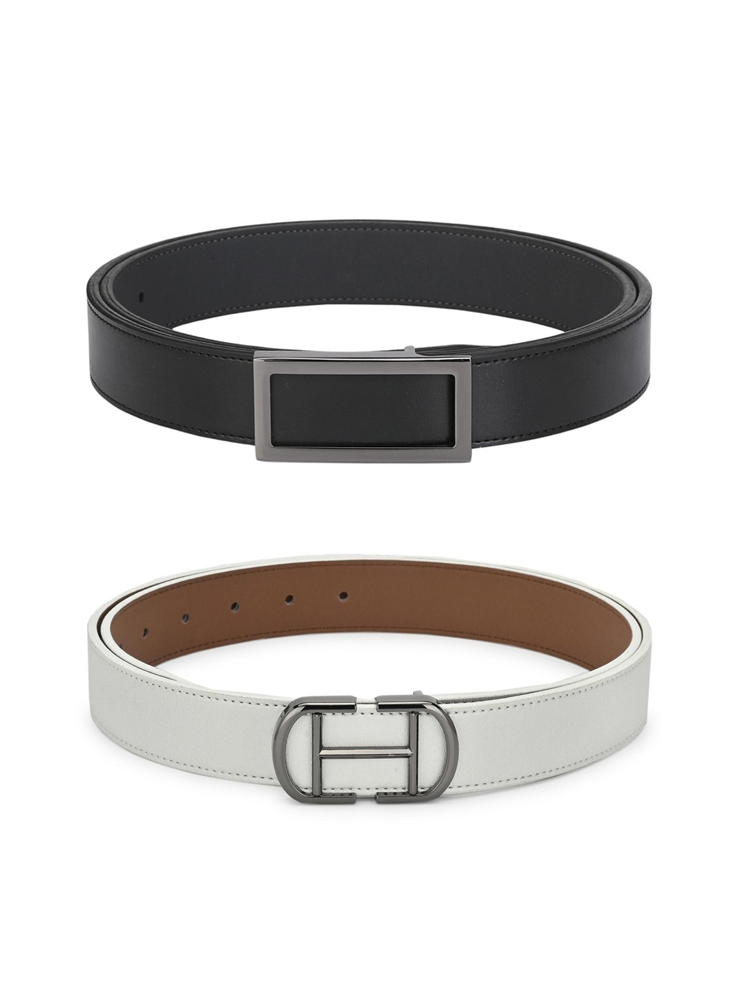 

Calvadoss Women Black & White Set Of 2 PU Belt