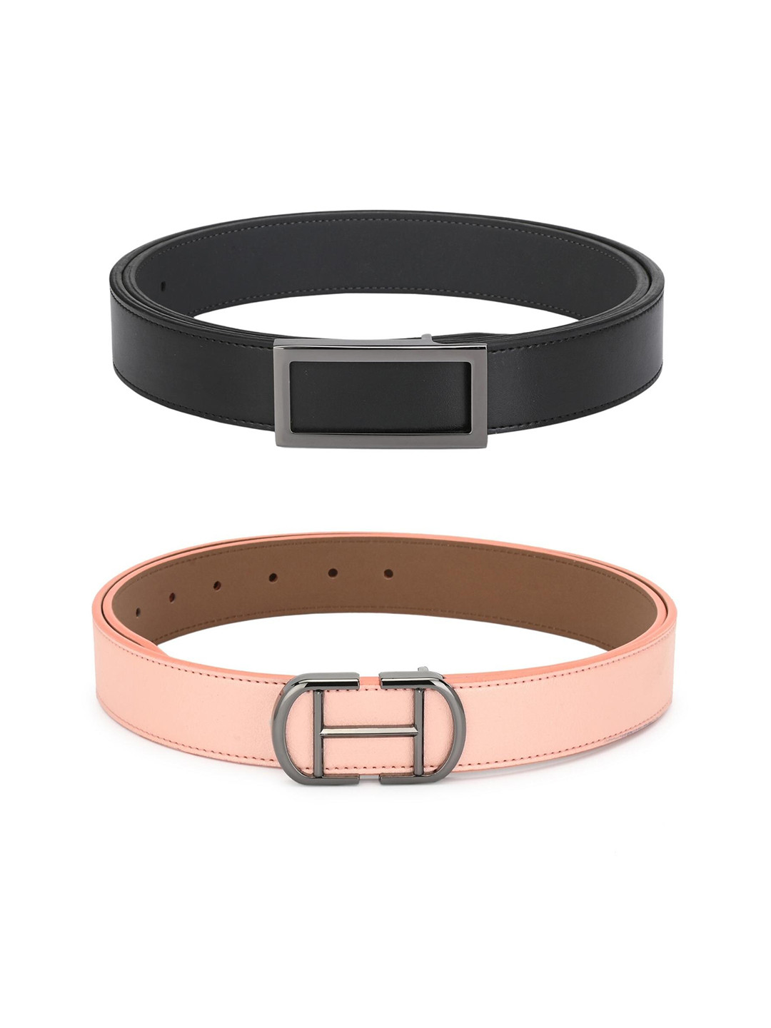 

Calvadoss Women Black & Pink Set Of 2 Belt