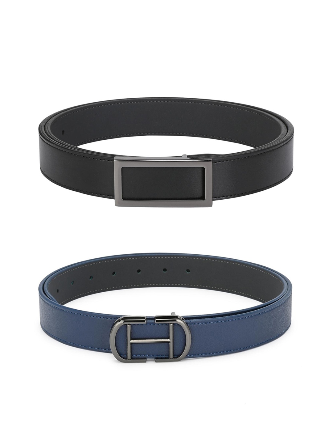 

Calvadoss Girls Pack of 2 Black and Navy Blue PU Belt