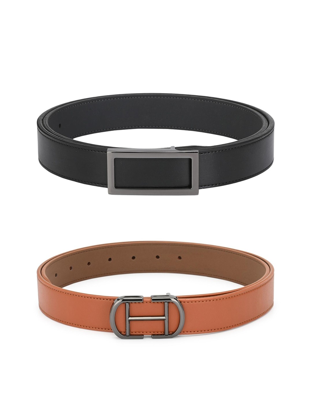 

Calvadoss Boys Black & Tan Brown Set Of 2 Belt