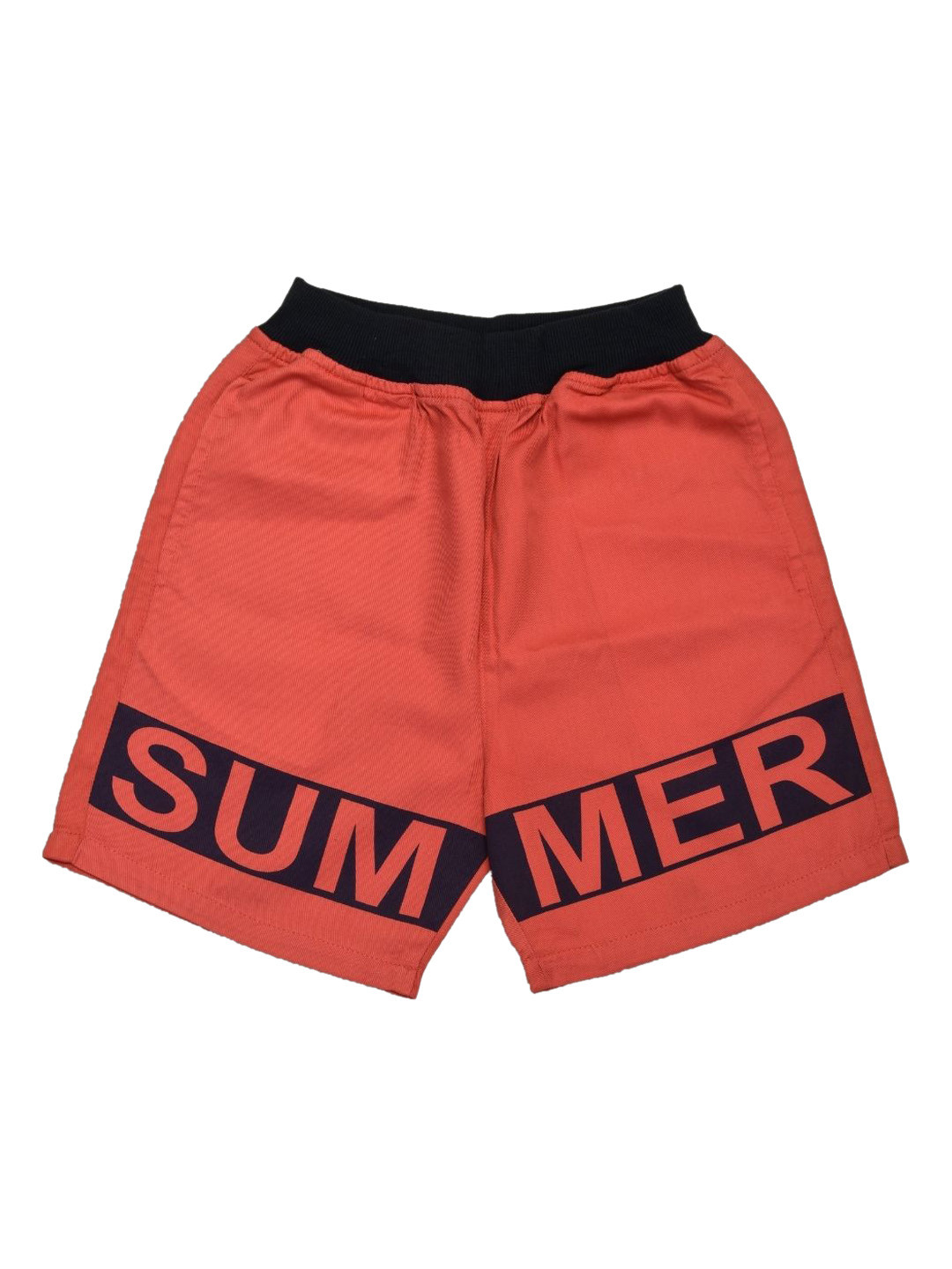 

VEDANA Boys Red Typography Printed Regular Fit Cotton Shorts