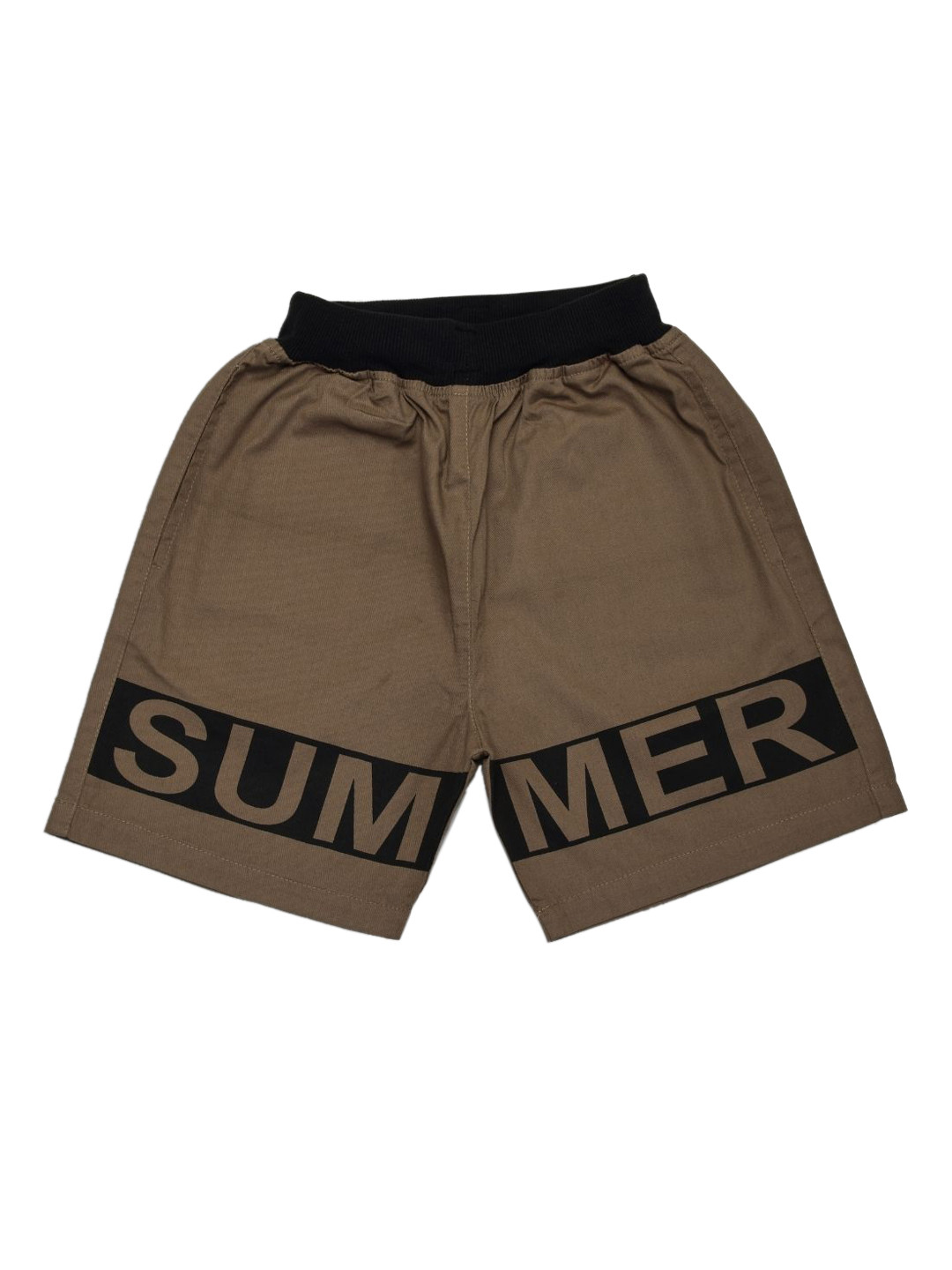 

VEDANA Boys Brown Typography Printed Cotton Shorts