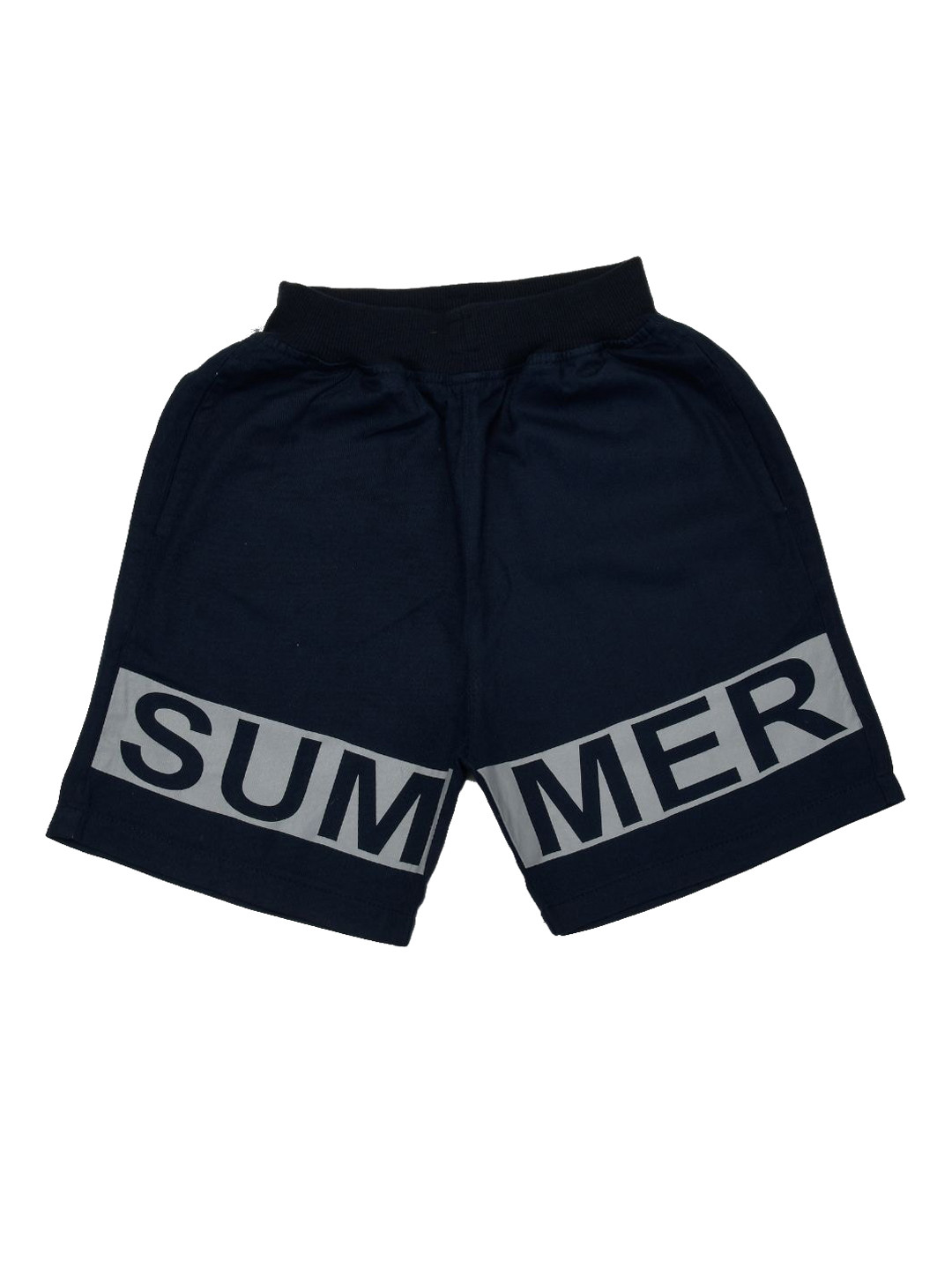 

VEDANA Boys Navy Blue Typography Printed Cotton Shorts