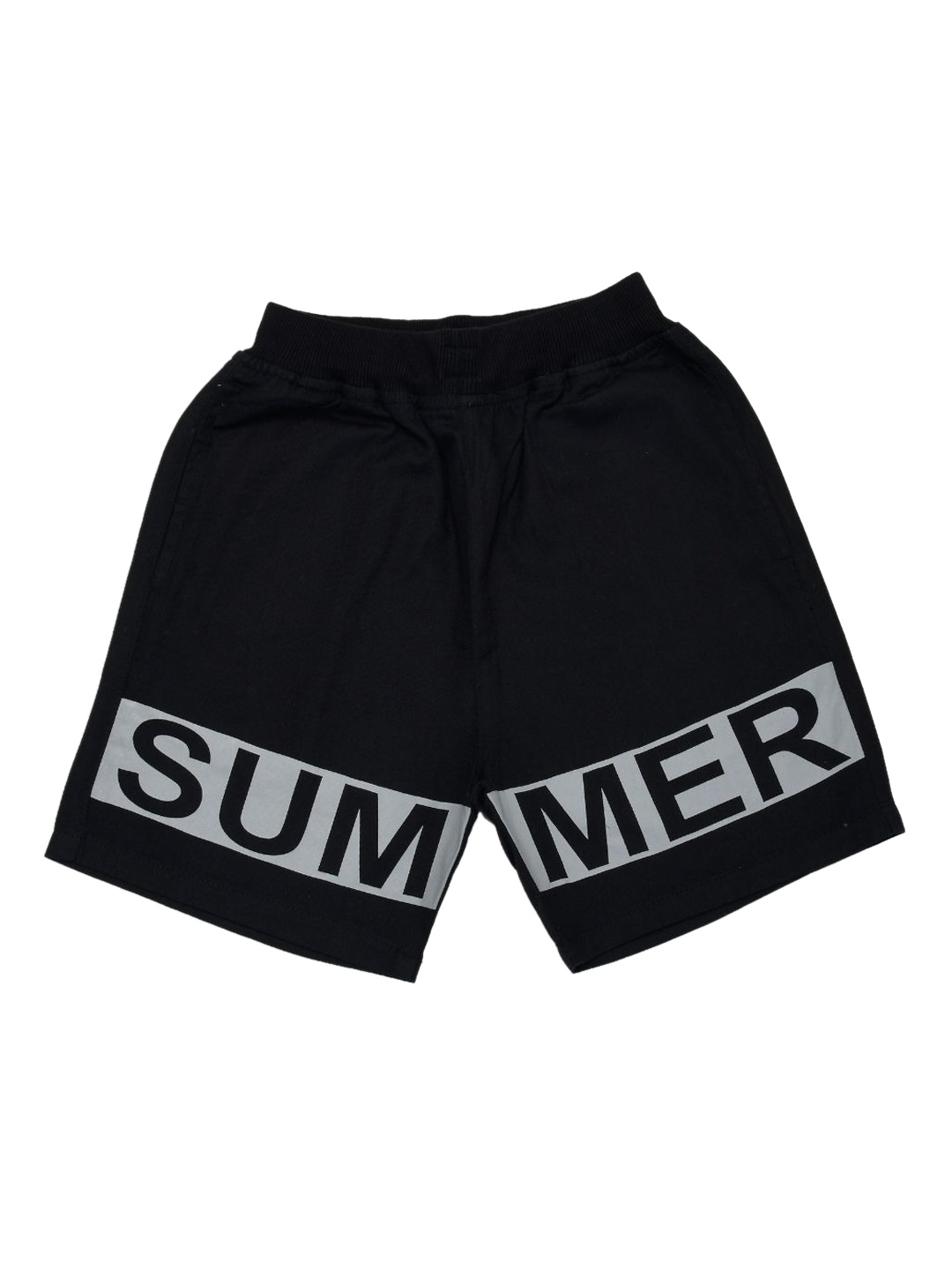 

VEDANA Boys Black Typography Printed Pure Cotton Shorts