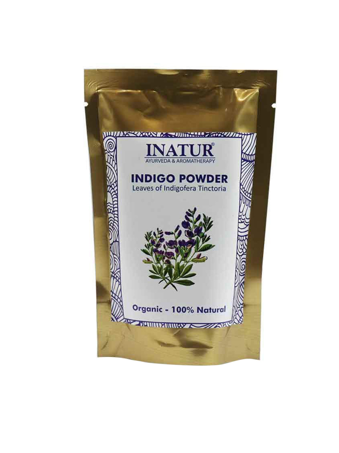 

Inatur Leaves of Indigofera Tinctoria 100% Natural Organic Indigo Powder - 100 g, Beige