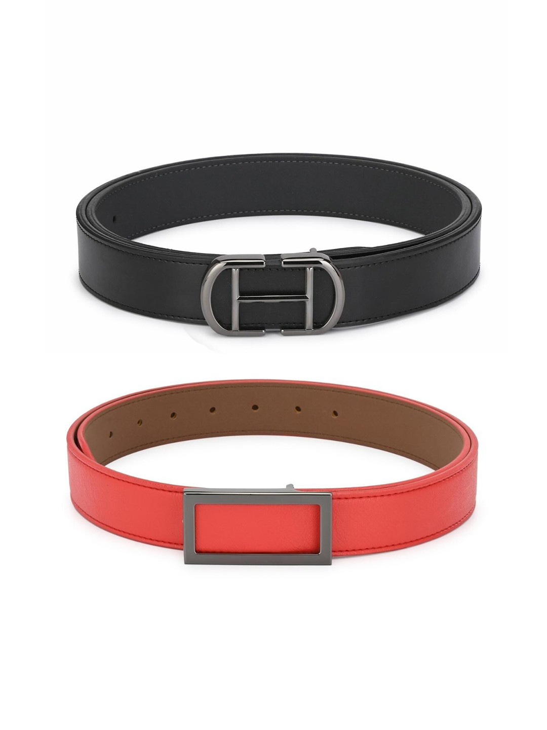 

Calvadoss Women Black & Red Set Of 2 Belt