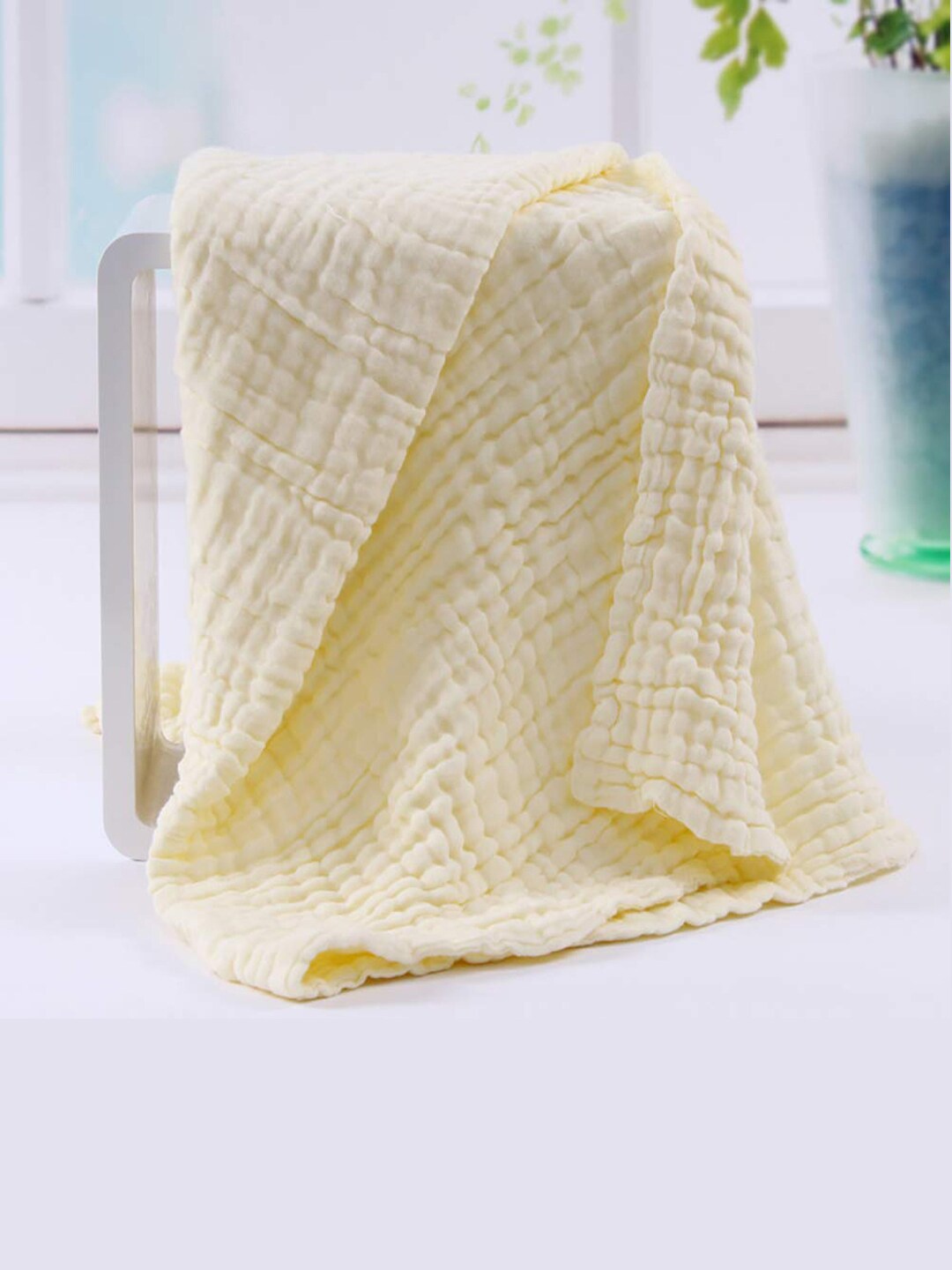 

Moms Home Yellow Solid Organic Cotton 500GSM BathTowel