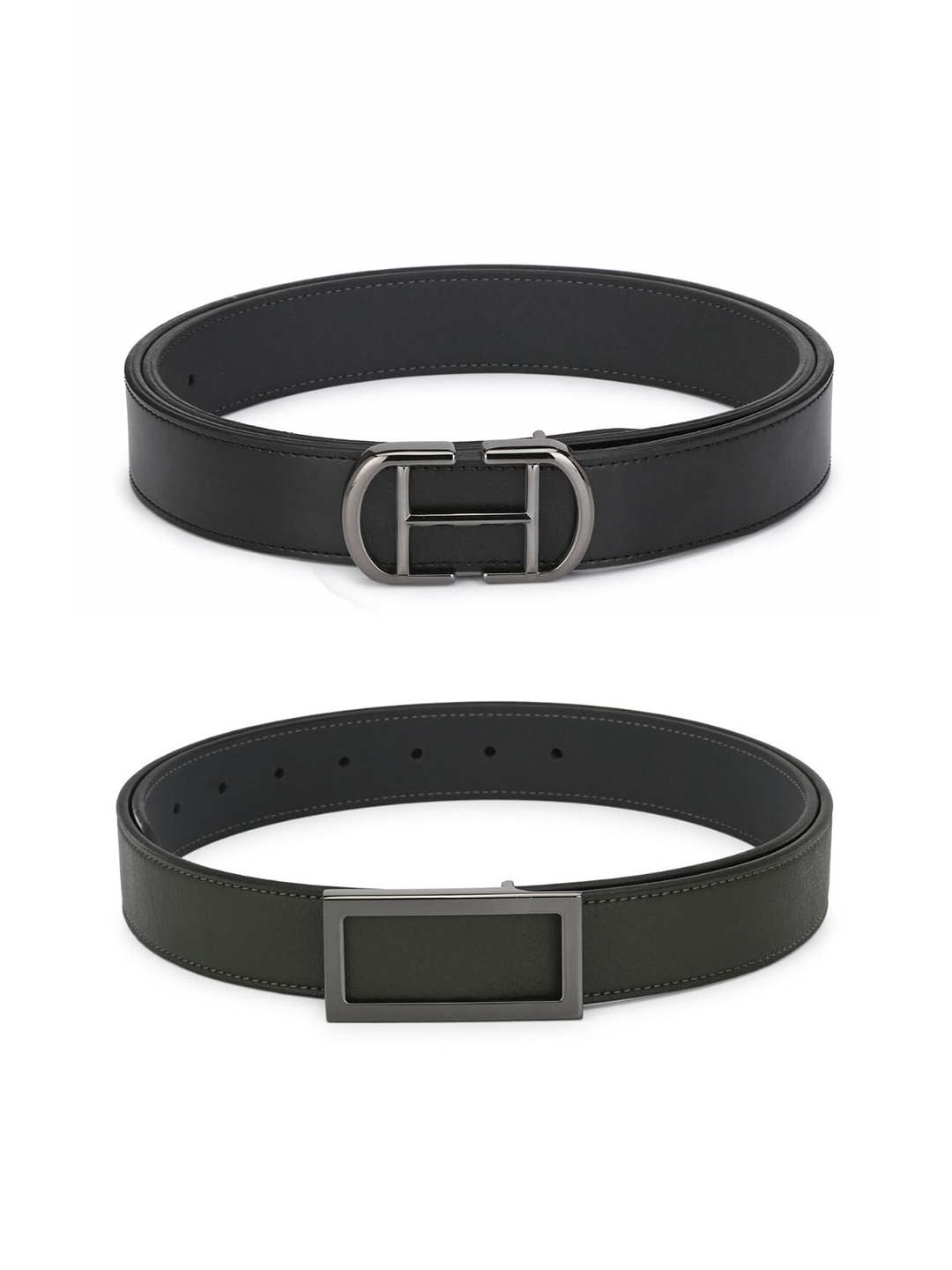 

Calvadoss Boys Black & Dark Green Set Of 2 Belt