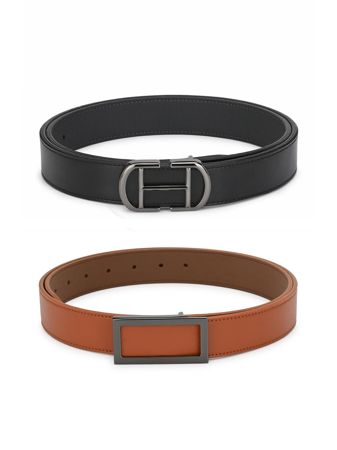 

Calvadoss Boys Black & Brown Set Of 2 Belt