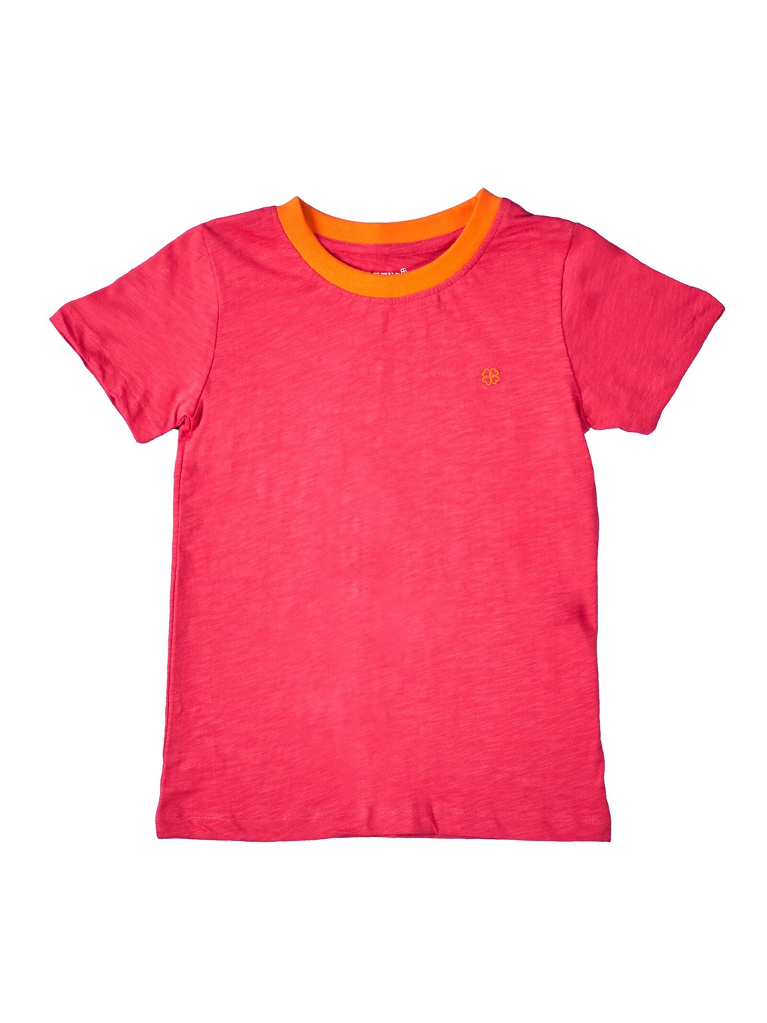 

GREENDIGO Girls Pink Relaxed Fit Organic Cotton T-shirt