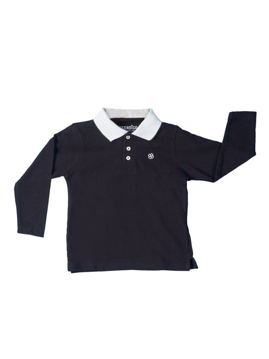

GREENDIGO Boys Charcoal Polo Collar Organic Cotton T-shirt