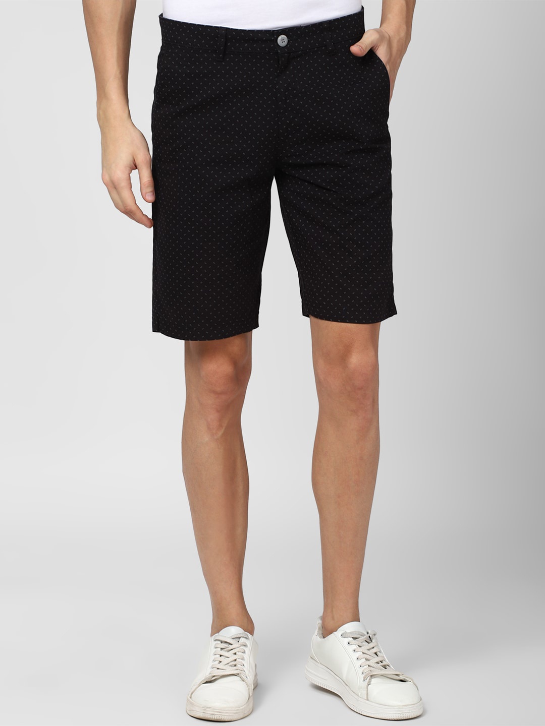

Van Heusen Sport Men Black Printed Pure Cotton Shorts