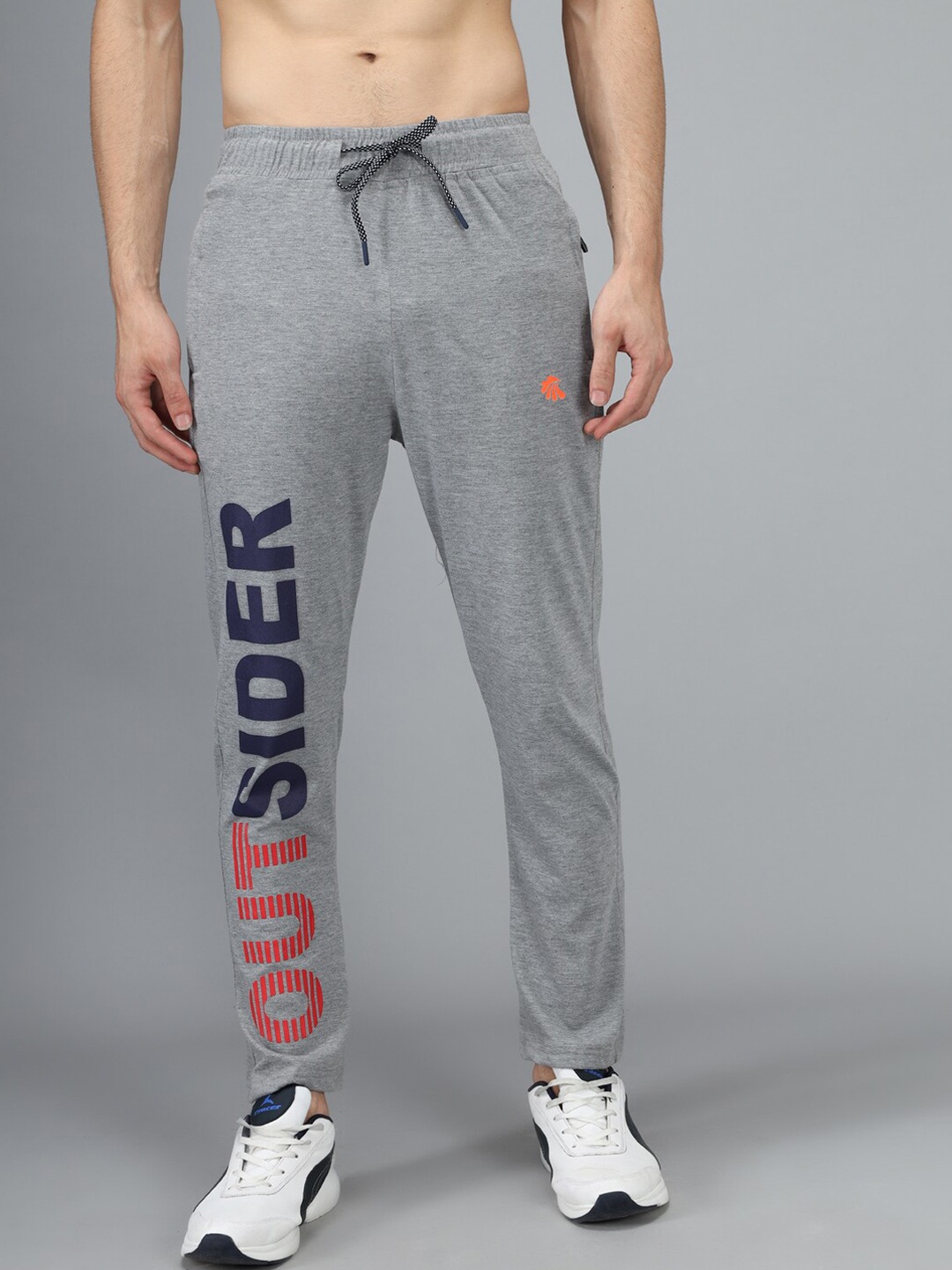 

Gallus Men Grey & Black Printed Dry Fit Cotton Track Pant