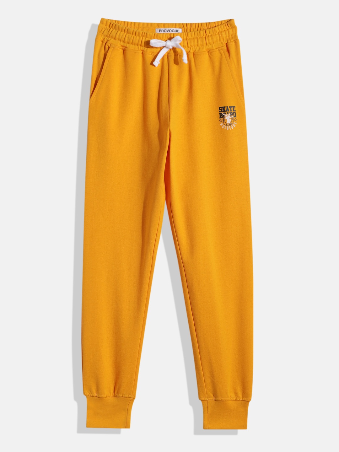 

Provogue Boys Orange Regular Fit Solid Joggers