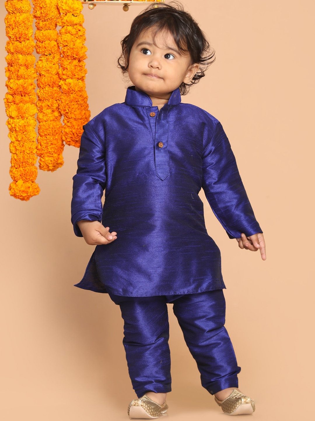 

VASTRAMAY Boys Blue Kurta with Pyjamas