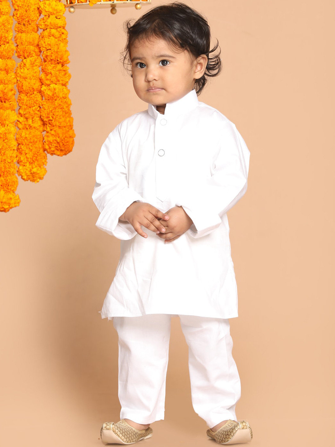 

VASTRAMAY SISHU Boys White Kurta with Pyjamas