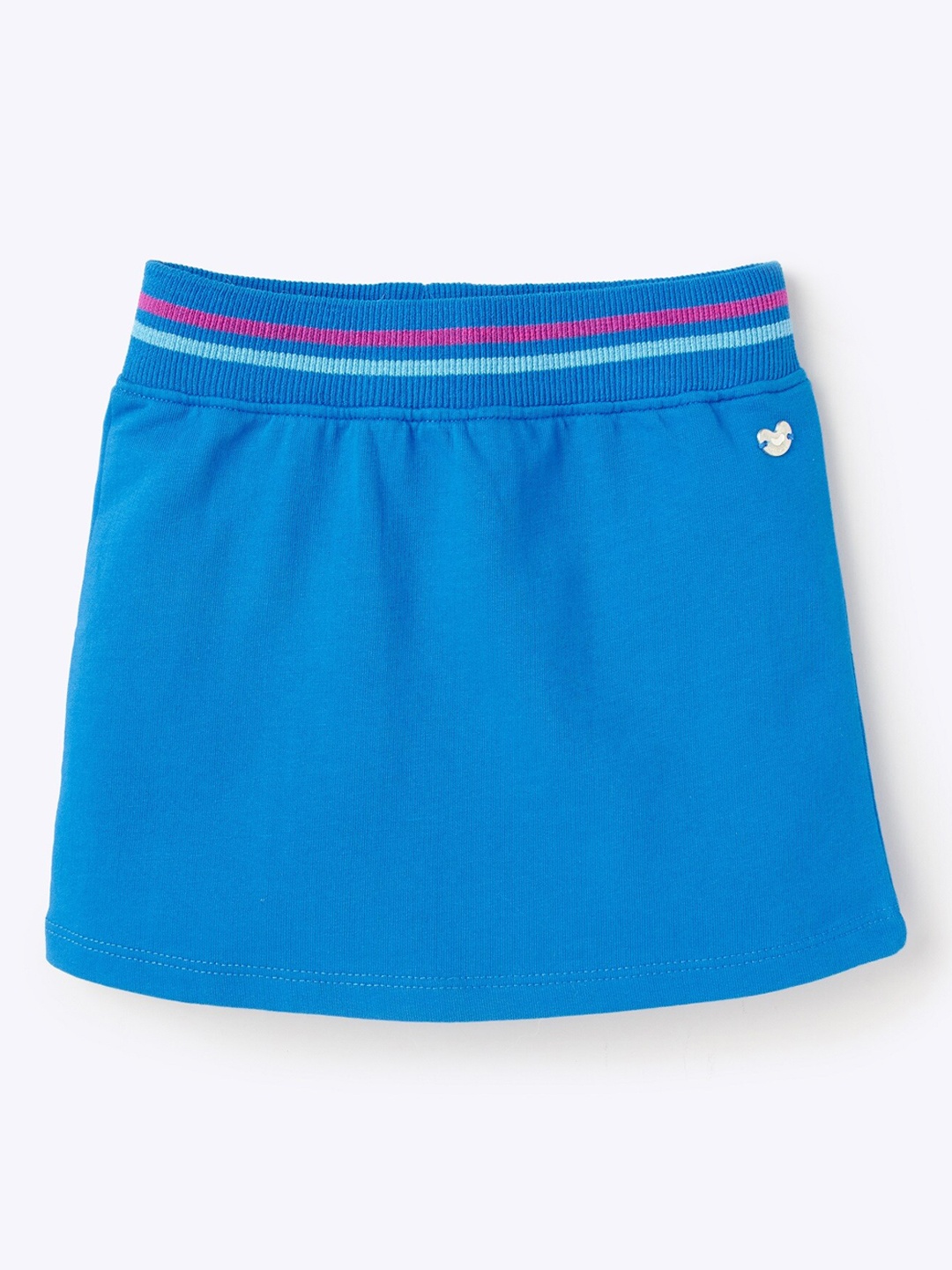 

Ed-a-Mamma Girls Blue Solid Pure Cotton Skirt