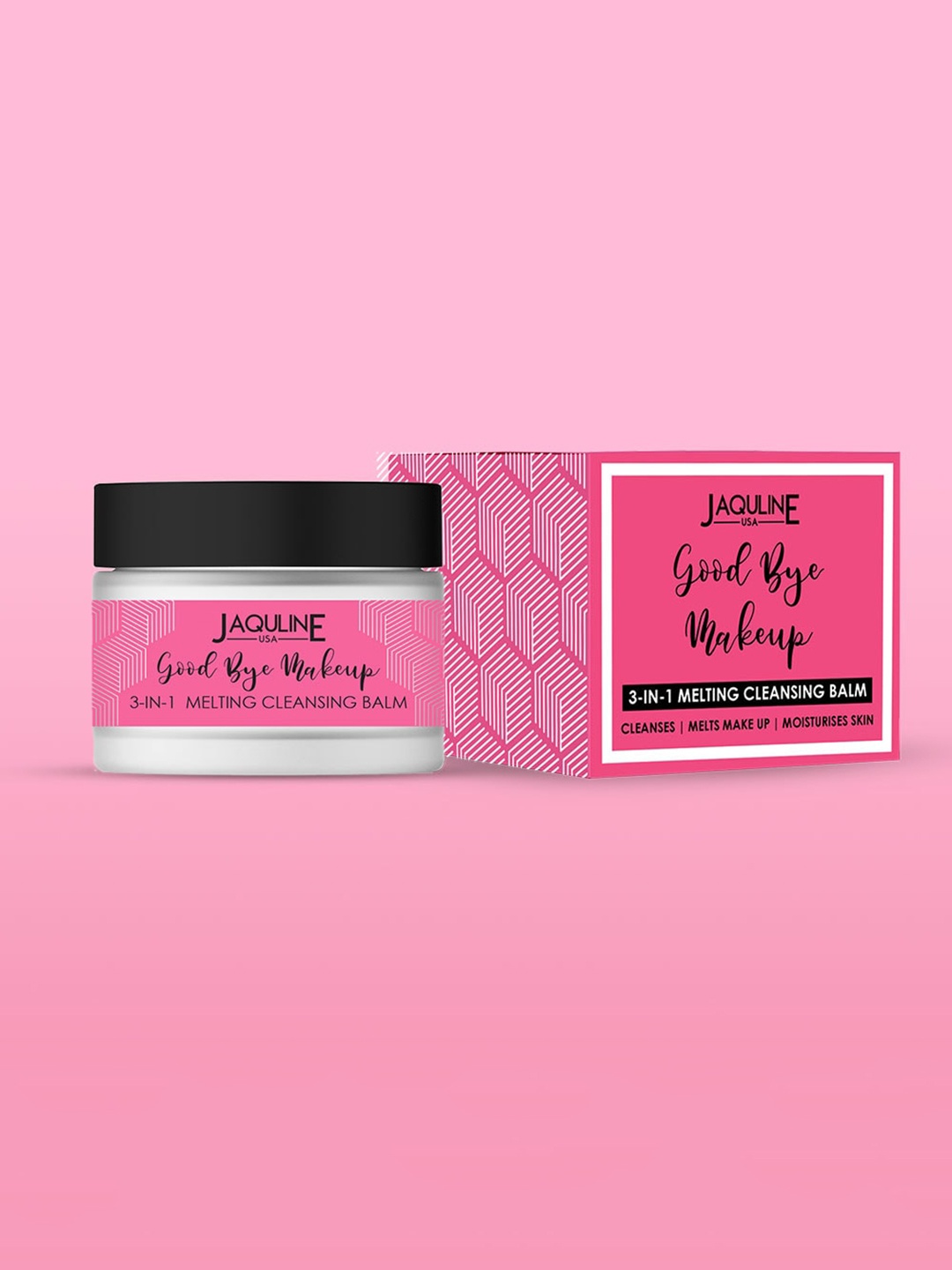 

Jaquline USA Goodbye Makeup 3 In 1 Melting Cleansing Balm - 35 g, Pink