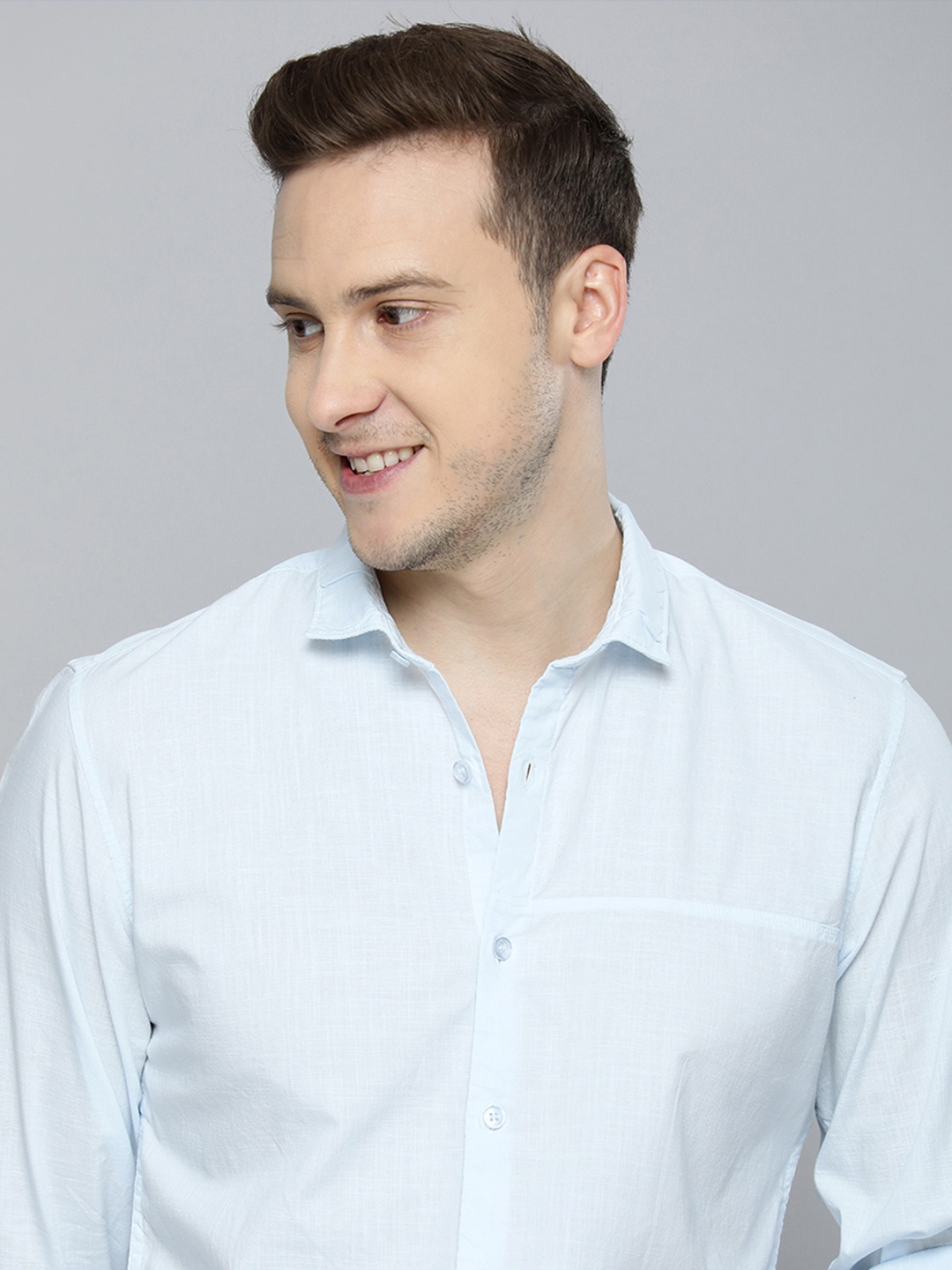 

Mast & Harbour Men Blue Slim Fit Casual Shirt