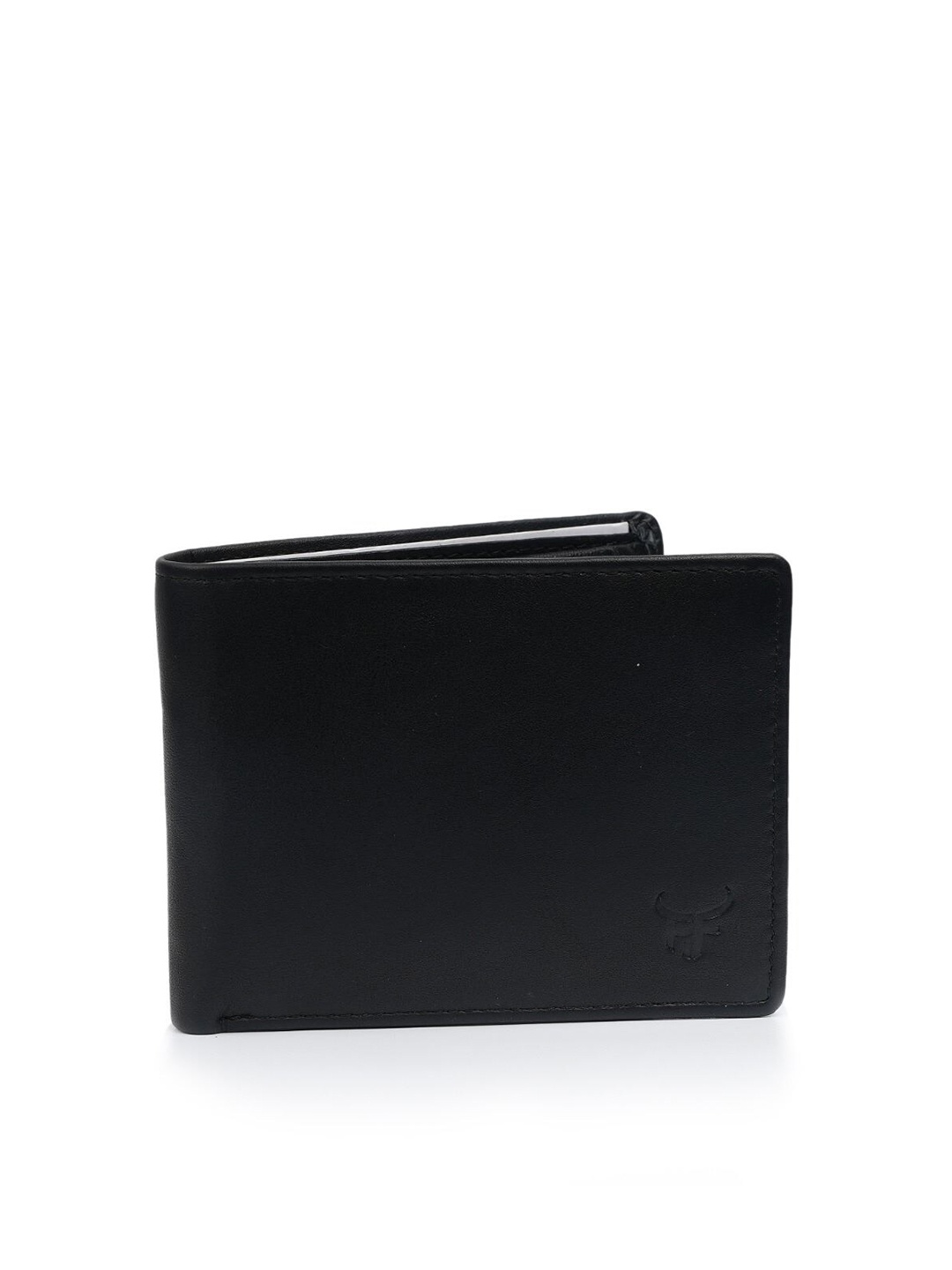 

Fusion Threads Men Black Leather Two Fold Wallet